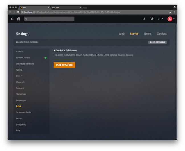 Plex media client