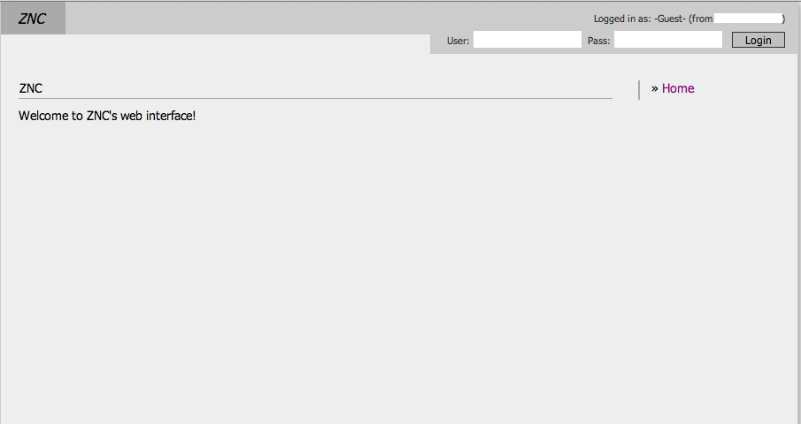ZNC's Web Admin