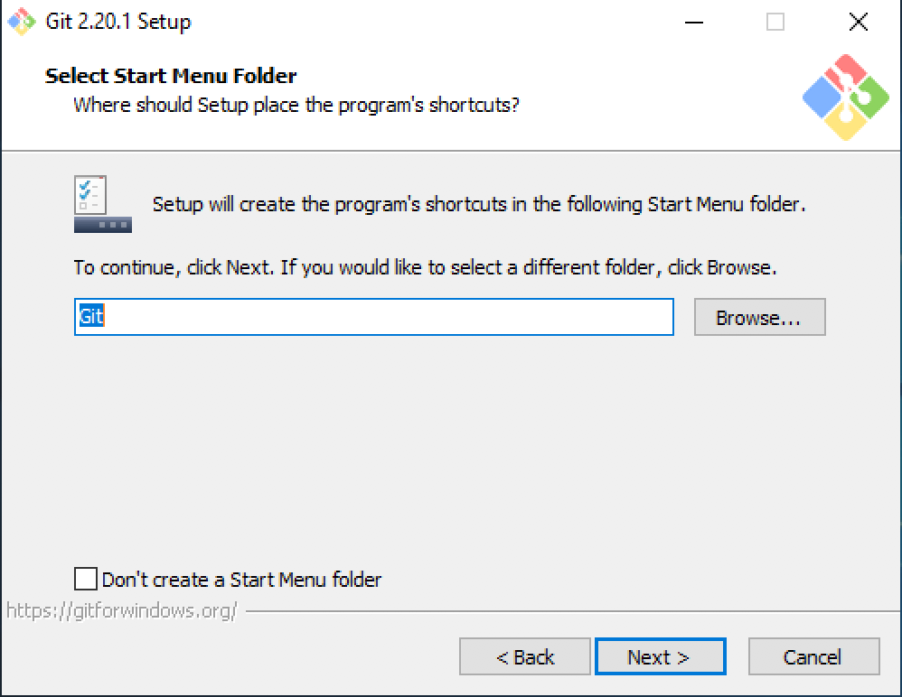 Select the start menu folder.