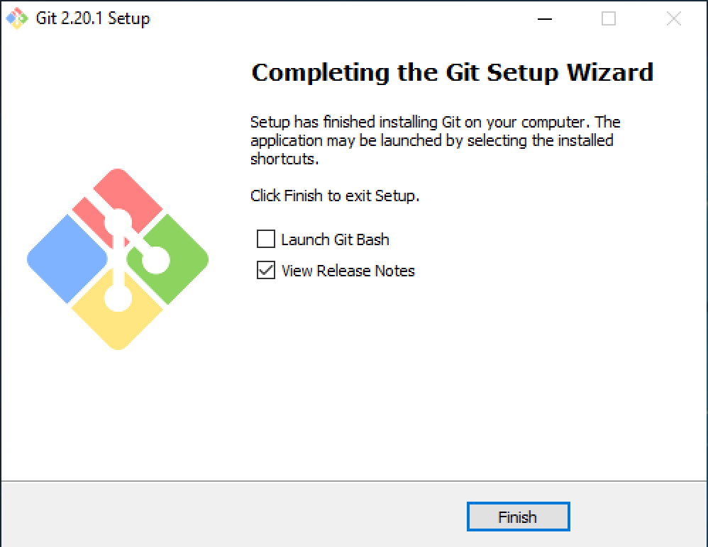 Complete the setup and launch the Git bash shell