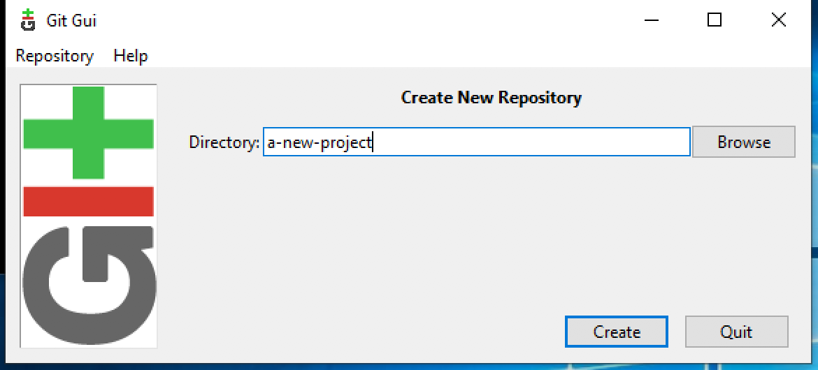 Create New Repository.