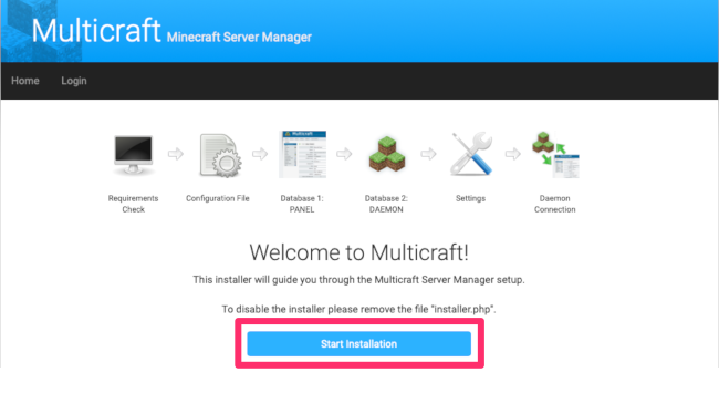 Multicraft Installer.