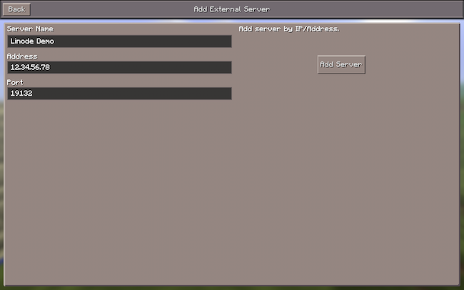 Adding a remote server to Minecraft Pocket Edition.