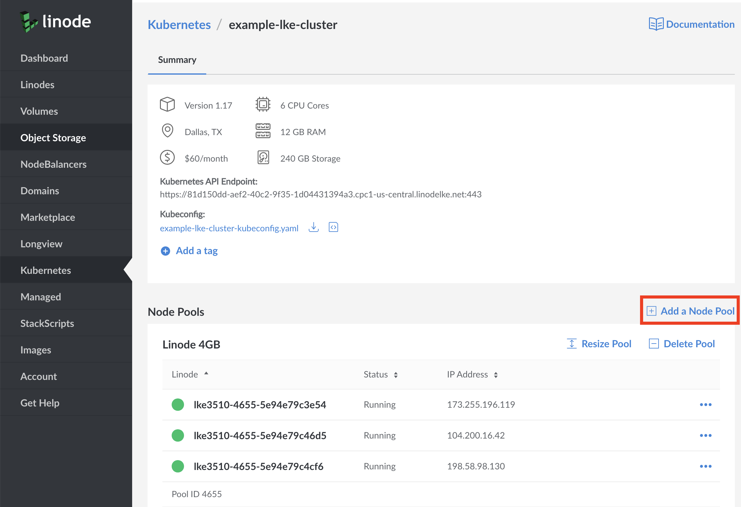 Add a node pool to your cluster