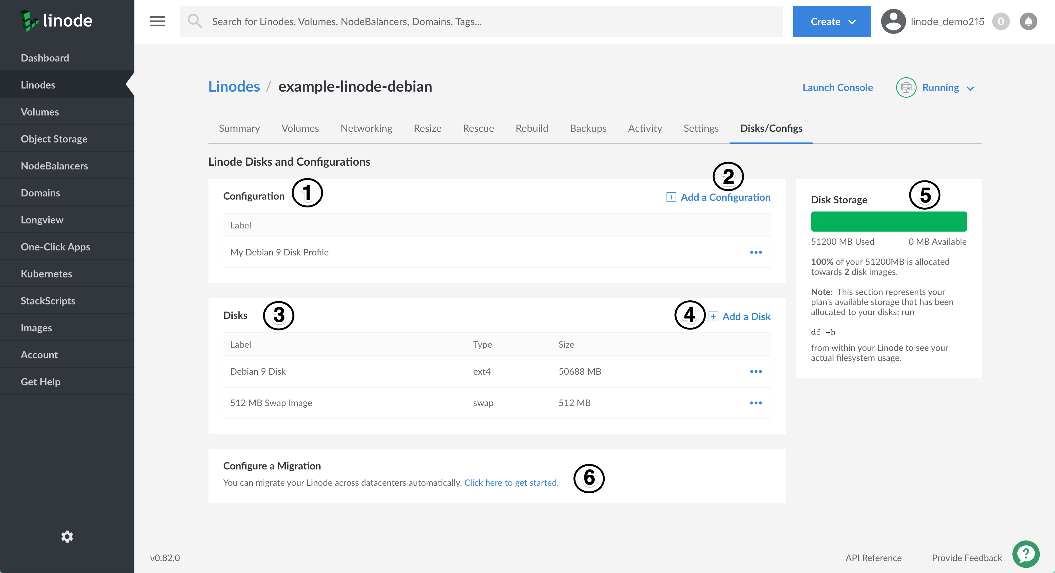 Overview of Linode Manager interface.