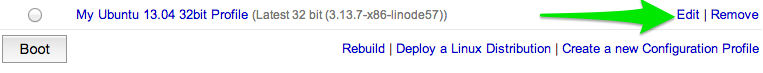 Select "Edit" to modify your Configuration Profile