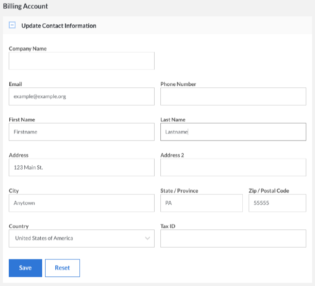 Update your Contact Information in the Linode Cloud Manager