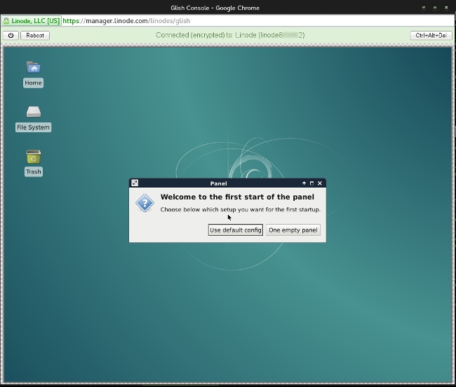 Glish at the Xfce4 desktop.