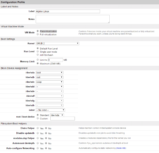 Linode Config